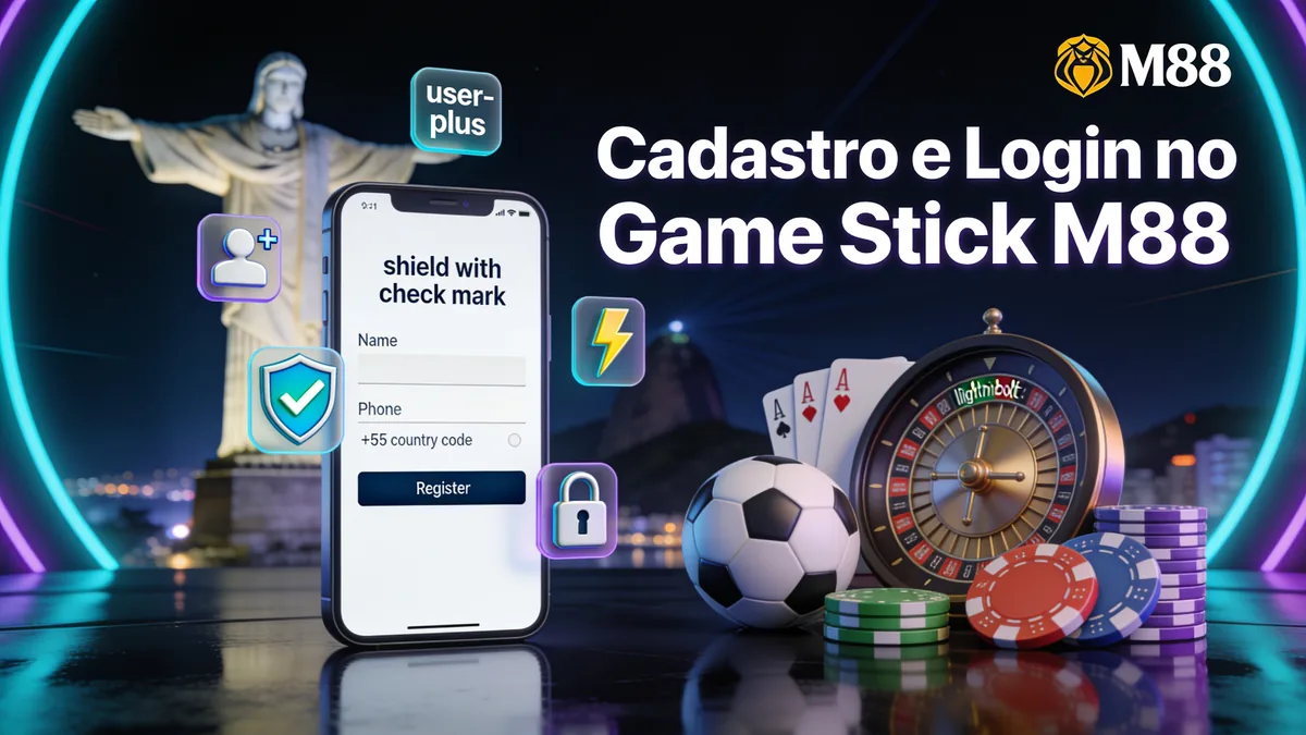 Cadastro e Login no Game Stick M88 — m88 no Brasil
